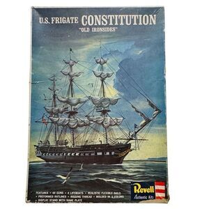 1966 Revell U.S. Frigate Constitution Old Ironsides  H-329-300 Started